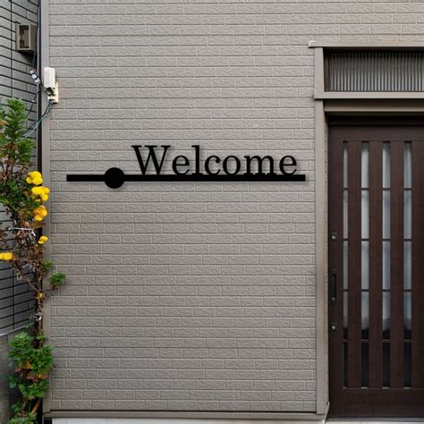 Welcome Metal Wall Art, Unique Home Porch Decor, New House 